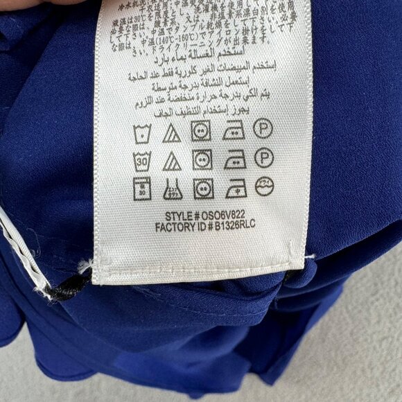 BCBGMaxAzria Alana Side Drape Dress Orient Blue Sleeveless Pullover Size XS - Picture 8 of 12